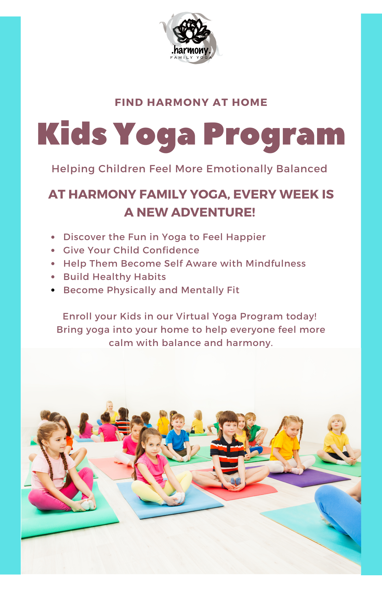 Children's Yoga Program - Harmony Family Yoga | Modern Yoga Studio